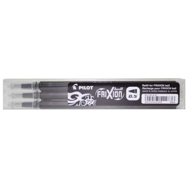 Set de 3 Recharges friXion Ball Clicker (BLS-FR5) Noir PILOT