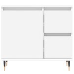 vidaXL Ensemble de meubles salle de bain 3 Pièces blanc bois d'ingénierie