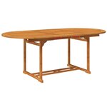 vidaXL Mobilier à dîner d'extérieur 7 Pièces en Bois d'acacia solide