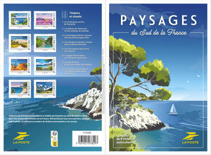 Collector 8 timbres - Paysages du Sud de la France - Lettre Verte