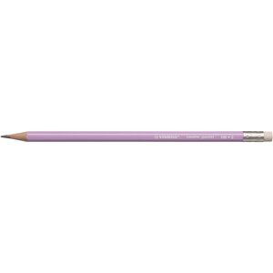 Crayon graphite swano pastel hb bout gomme lilas x 12 stabilo