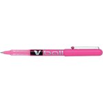 Stylo roller v ball vb5 encre liquide pte métal fine rose x 12 pilot