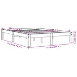 vidaXL Cadre de lit sans matelas cire marron 140x190cm bois pin massif
