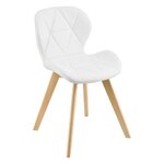 Lot de 2 chaises similicuir 81 x 57 x 49 cm blanc 03_0006756
