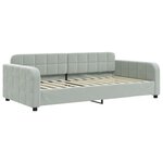vidaXL Lit de repos gris clair 100x200 cm velours