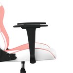 vidaXL Chaise de jeu de massage Blanc et rose Similicuir