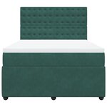 vidaXL Sommier à lattes de lit et matelas Vert foncé 160x200cm Velours
