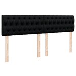 vidaXL Sommier à lattes de lit avec matelas Noir 200x200 cm Tissu