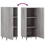 vidaXL Buffet Sonoma gris 34 5x34x90 cm Bois d'ingénierie