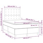 vidaXL Sommier à lattes de lit et matelas Bleu foncé 120x200cm Velours