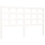 vidaXL Cadre de lit avec tête de lit blanc 160x200 cm bois massif