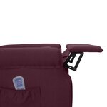 vidaXL Fauteuil de massage inclinable Violet Tissu