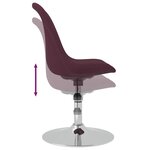 vidaXL Chaises pivotantes à manger lot de 4 violet tissu