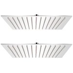 vidaXL Pomme de douche plongeante 2 Pièces 30x30 cm Acier inoxydable