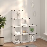 vidaXL Cubes de rangement 9 Pièces Transparent PP