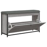 vidaXL Banc à chaussures tiroir rabattable sonoma gris 102x32x56 cm
