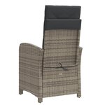 vidaXL Chaises inclinables de jardin lot de 2 et repose-pied rotin