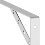 vidaXL Supports d'étagères 4Pièces 30x2 5x15 5cm argenté acier inoxydable