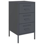 vidaXL Tables de chevet 2 Pièces anthracite 36x39x68 cm