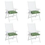 vidaXL Coussins de chaise lot de 4 à motif de feuilles 40x40x7 cm
