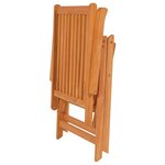 vidaXL Ensemble à manger de jardin 5 Pièces Bois de teck massif