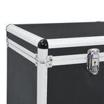 vidaXL Boîtes de rangement 2 Pièces Noir Aluminium