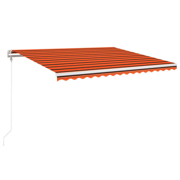 vidaXL Auvent rétractable automatique 400x350 cm Orange et marron