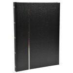 Album De Timbres Simili-cuir 32 Pages Noires - 22 5x30 5 Cm - Noir - Exacompta