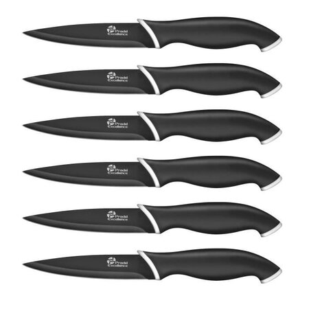 Set de 6 Couteaux à Steak Noir