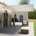 vidaXL Jeu de poteaux d'auvent blanc 600x245 cm fer