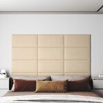 vidaXL Panneaux muraux 12 Pièces Crème 60x30 cm Tissu 2 16 m²
