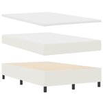 vidaXL Lit à Ressorts avec Matelas Crème 120x200 cm Tissu en Corduroy