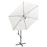 vidaXL Parasol en porte-à-faux 3 m Blanc sable