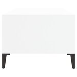 vidaXL Table basse Blanc 90x50x36 5 cm Bois d'ingénierie