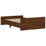 vidaXL Cadre de lit tête de lit et pied de lit chêne marron 120x200 cm