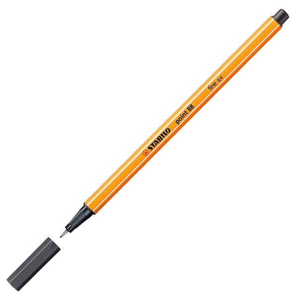 Stylo-Feutre POINT 88 Pointe Fine 0,4 mm gris très foncé STABILO