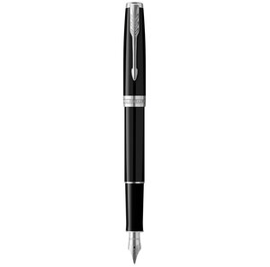 Parker sonnet stylo plume laque noire plume moyenne encre noire coffret cadeau