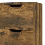 vidaXL Buffet chêne fumé 90x30x72 cm bois d'ingénierie