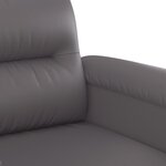 vidaXL Canapé à 2 places Gris 120 cm Similicuir