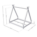 Lit Tipi enfant bois massif blanc 140 x 200 cm