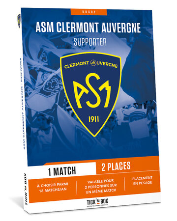 Coffret cadeau - TICKETBOX - ASM Clermont Supporter