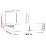 vidaXL Cadre de lit avec tête de lit Rose 180x200 cm Velours