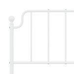 vidaXL Cadre de lit métal avec tête de lit/pied de lit blanc 150x200cm