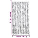 vidaXL Rideau anti-mouches gris clair et gris foncé 100x200cm chenille