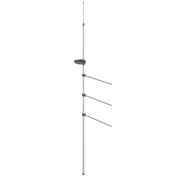 vidaXL Porte-serviette 47x280 cm aluminium