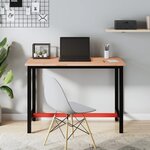 vidaXL Établi 115x55x81 5 cm bois massif de hêtre et métal