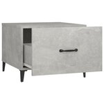 vidaXL Tables basses avec pieds en métal 2 Pièces Gris béton 50x50x40 cm