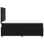 vidaXL Sommier à lattes de lit avec matelas Noir 120x200 cm Velours