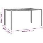 vidaXL Ensemble à manger de jardin coussins 7 Pièces noir résine tressée