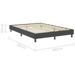 vidaXL Sommier à lattes de lit sans matelas gris tissu 180x200 cm